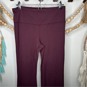 Athleta Burgundy Elation Flared Leggings